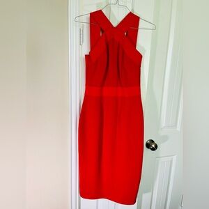 Tangerine New York and Company, fitted, halter dress. In perfect condition!